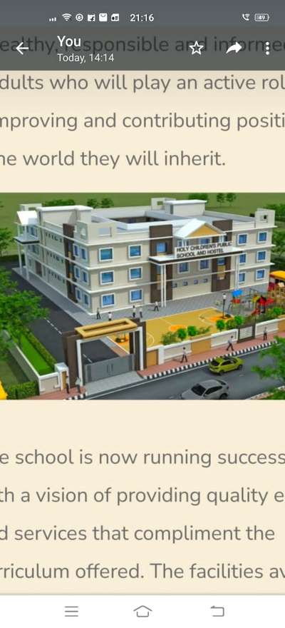 my new civil contact school and hostel running to my civil work