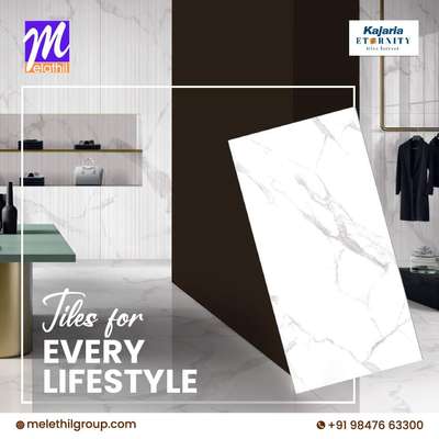 Discover the perfect tiles for every lifestyle with Kajaria Eternity, exclusively at Melathil Hardwares.

Elevate your space with enduring elegance.
Visit our nearest store today and shop now..

For more details, call us at 9847663300.

#KajariaEternity #MelathilHardwares #Tiles #Elegance #HomeDecor