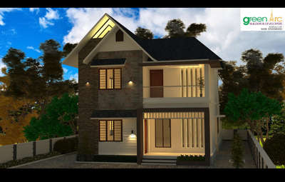 colonial with modern combination residential building