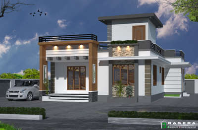 single floor home design@ mahe