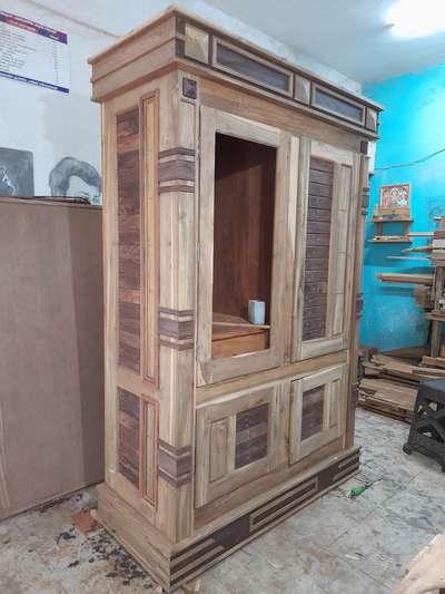 teak wood almirah finishing stage