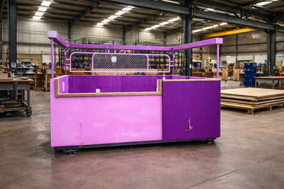 Scoops Severed In Style. Kiosk for Scandy at Lulu Trivandrum. 
Electricity, Structure, Plywood, Painting, Flooring, Systems, Freezers, Branding