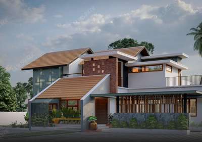 4bhk home @ attingal.
 #HouseConstruction #HouseDesigns #desigin #modernhome