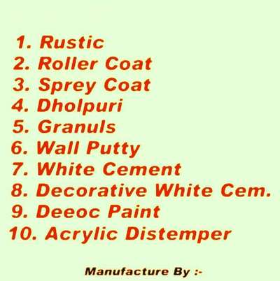 Manufacturing paint all india safliy
...all products