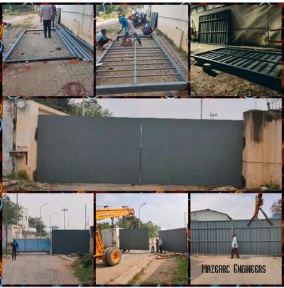 #swing gate Completed fabrication and erection at Coimbatore airport