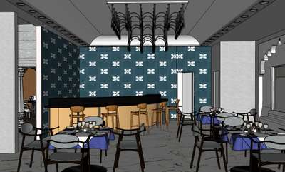 #restaurantdesign 
#bardesign 
#sketchupmodeling