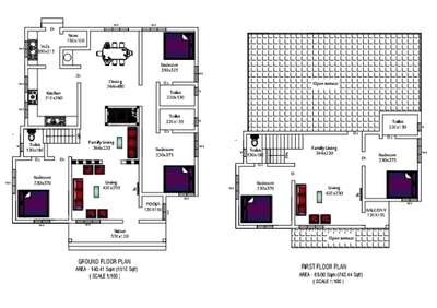 Plan including courtyards