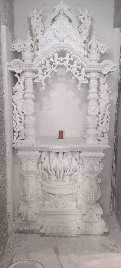 makrana marble home temple🕌 #marble #mandir #Poojaroom #carving #stoneworld