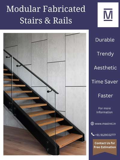 Modular Fabricated Stairs 

Avoid bulky and closed concrete stairs., move to trendy and modern modular stairs. 

Construction time 

For concrete stairs 3-4weeks
For our modular stairs 2-3 days

Hurry up and send your requirements for free estimation for modular stairs anywhere in Kerala

 #GlassHandRailStaircase #StraightStaircase #StaircaseDesigns #StaircaseIdeas #StaircaseDecors #WoodenStaircase #handrailing #handrail #LShapedStaircase #SteelStaircase #mssteelfabrications #msfabrications #fabricatedstaircase #fabricators #FABRICATION&WELDING