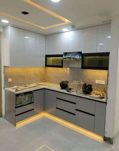 modular kitchen with material