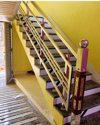 stainless steel railing design #steel #StainlessSteelBalconyRailing #SteelStaircase