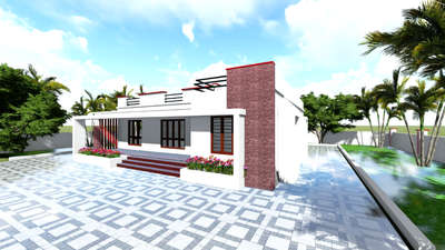 3D Front Elevation  #built  #beautifulhouse  #simpleexterior