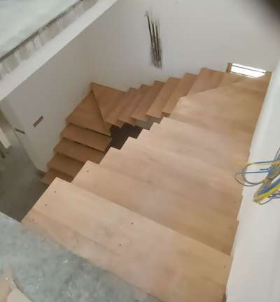 wooden stair #WoodenFlooring #woodenstair  #harinandhucarpentaryworks  #tvm  #interiors