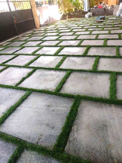 #stone paving #banglore stone #stone work #grass work