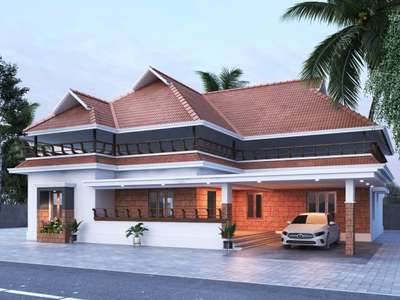 kerala style 3000+ sqft Home at Manimala, 4 bed rooms. #KeralaStyleHouse #keralastyle #keralatraditionalmural #keralahomeplans #ElevationHome #3000sqftHouse #60LakhHouse #ElevationDesign