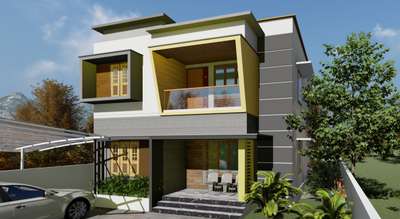 #ContemporaryHouse #Palakkad #KeralaStyleHouse