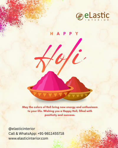 Happy Holi 

Visit here for design and build, http://www.elasticinterior.com/