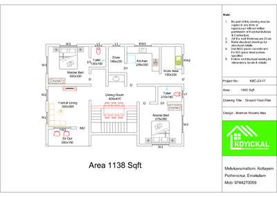 3BHK Plan 1590 sqft