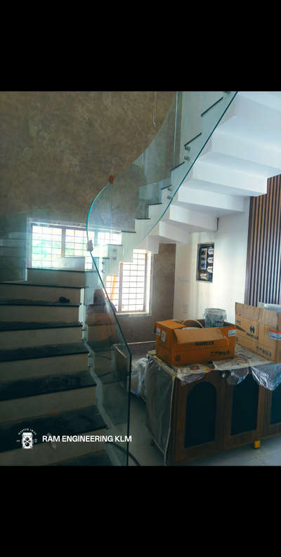 #curve glass  # hand rails