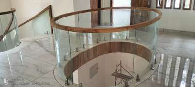 12mm bent glass. 304.ssfitting..2".2*2".2 teakwood top handrail