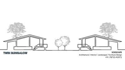 TWIN BUNGALOW: Adjacent plots belonging to brothers in the outskirts of Madhya Pradesh, came to us with a requirement to have independent space to reside and a common open area to hangout.

Stretching respective vision from concept to execution took a thorough study over their lifestyle. 

Each bungalow is designed to embrace an open courtyard alongside and independent garden in front, comprising of four bedrooms and multiple common spaces to hangout indoors as well. #Designs #architecturedesigns #scioscape #contactus
