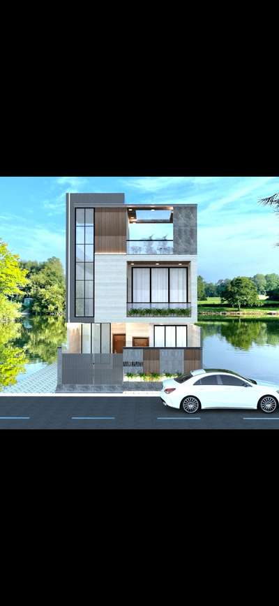 22 x50 house elevation #3d#design#sketchup#render#contact me