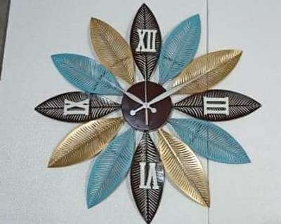 metal wallart design with clock