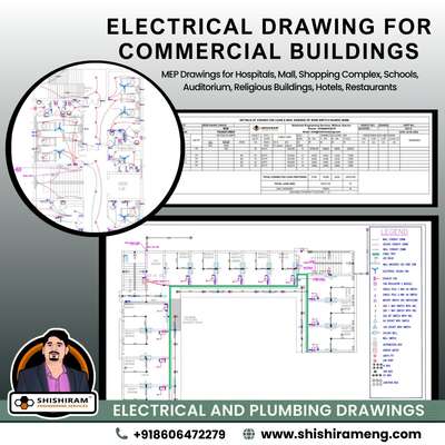 Looking for top-notch electrical drawing services for your commercial building project? Look no further! We are thrilled to offer our expert services in creating precise and efficient electrical drawings tailored specifically for commercial buildings. 🏢💡

✅ Experienced Engineers
✅ Compliance with Regulations
✅ Streamlined Construction Process

Don't miss out on our exceptional electrical drawing solutions! Contact us today for a consultation. 💼📞 +918606472279

#ElectricalDrawings #CommercialBuildings #EngineeringServices #PrecisionDesign #Compliance #Efficiency #ConstructionProjects #ElectricalDesign #BuildingBlueprints #TopQualityServices #mepdraftingservices #mepconsultants #shishiramengineeringservices #electricalplumbingdrawing
