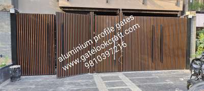 Aluminium profile gates by Hibza sterling interiors pvt ltd manufacture in Delhi #gatelookcraft 
#gatelook #aluminiumprofilegate #aluminiumgates #profilegates #maingates #desingnergates
#Msgates #irongates