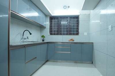 Acerlic finish modular kitchen