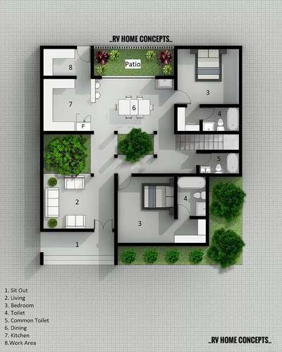 📐 Clean and functional 2D floor plan, designed with precision and style in Photoshop.
Ideal for modern living with smart space planning.
Need a custom plan for your dream home? Let’s talk!

 #chennaiinteriordesigners 
 #coimbatorearchitects 
 #Photoshop 
 #FloorPlans