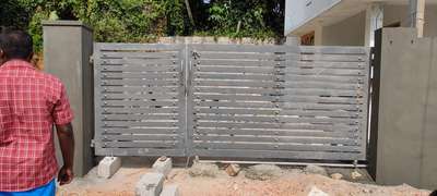 sliding gate
4*1 frame 
3*1 under layer 
8 feet sliding
4 single opening