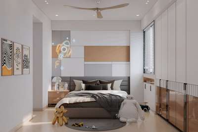Lively design and colors have a positive psychological effect on a growing child. A kids bedroom designed with a purpose..
.
.
.
.
 #kolo #trending  #utkarsh  #archidyll  #interior  #bedroom  #kid  #modern  #luxury  #beautiful