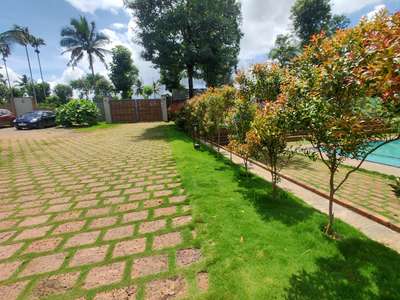 വെട്ടുകല്ല് Paving #lateritestone #laterite #Pavements  #paving #pavingstones #NaturalGrass #NaturalGrass #nature  #goodvibes   #home  #resort #Interlocks #construction