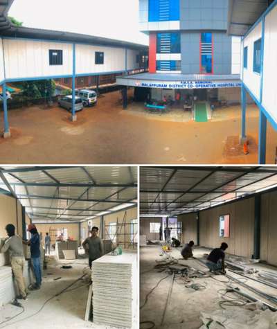 pre- fabricated structure work @ malappuram co-operative hospital