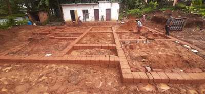 Foundation level in progress in my new Construction site @ Cherupuzha, Kannur Dt..