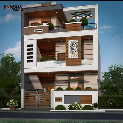 Elevating style, redefining home 🏠 
 #Architect  #architecturedesigns  #exteriordesigns  #exterior_Work  #exterior3D  #modernhome  #nakshabanwao