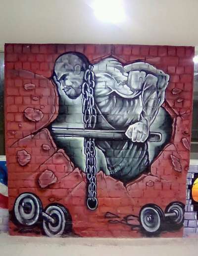 #gymgraffitiartpainting  #artisticwork  #gymart