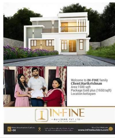 Hearty welcome🎉 to In-fine family
.... Your dream is our concern
#besthome #bestbuilder #dreamhomebuilders #dreamhouse #BestBuildersInKerala