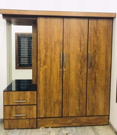 *aluminium wardrobe wood design *
1.25 1.25 - 1.150-200 kg 
gulf cabin -1.150-200 kg 
sheet - pvc (lexa) / acp (alutech/mapl)
inches - Ebco short arm 
lock - bonus multi 40
note: price may vary depending materials to be used
 #InteriorDesigner 
 #WardrobeIdeas 
 #3DoorWardrobe 
 #wardrobes 
 #DressingTable 
 #dressinginterior 
 #dressingroom 
 #dressings_table 
 #fabrication_work 
  #Alamara