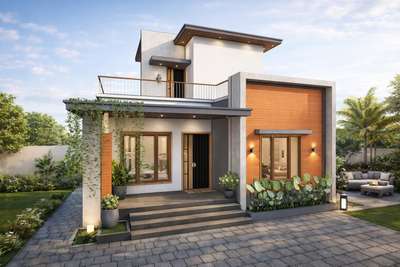 1200 Sqft Home 3D Elevation  #Construction #elevation #kasaragod #Floorplan