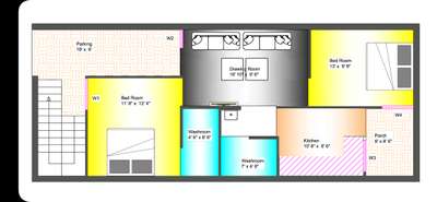 20 x 50 West facing house plan.
#Architect #architecturedesigns #HouseConstruction #HouseDesigns