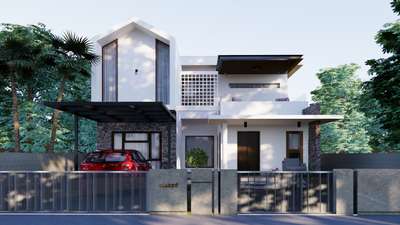 #keralahomedesignz #Thrissur #moderndesign #Minimalistic #exteriordesigns #architecturedesigns #3bedroom