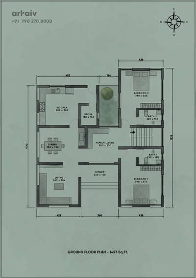 Ground Floor Plan
 #FloorPlans  #WestFacingPlan  #2BHKHouse  #2BHKPlans