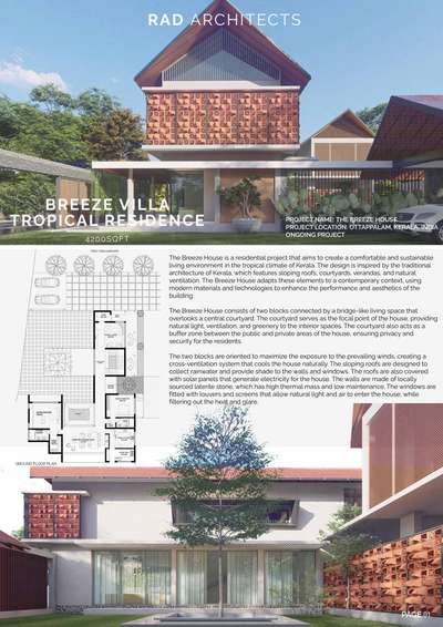 Inspired by the breathtaking natural surroundings, every aspect of this residence is meticulously crafted to harmonize with its environment. From the gently sloping roofs adorned with terracotta tiles to the expansive verandas that invite cool breezes and panoramic views, every detail reflects a deep reverence for nature.

 #architecturedesigns #KeralaStyleHouse #sustainableconstruction #climatearchitecture #Architectural&Interior