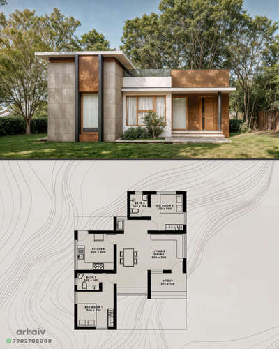 Plan and Elevation
 #FloorPlans #3delevations #HouseDesigns #ContemporaryHouse #SmallHomePlans #SmallHouse