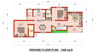 2400 sq ft 4 Bedroom Design