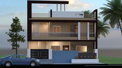 Front Elevation  #elvation #frontelevatio #exterior_Work #HouseDesigns