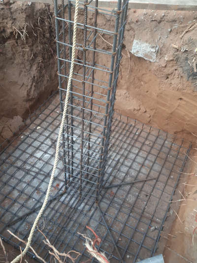 Apartment , column rebar installation