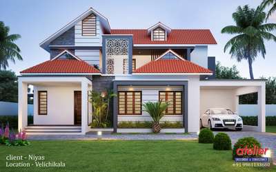 Design by atelier team 
#atelier #atelier kollam #Architectural&Interior #Architect #Contractor #InteriorDesigner #exteriordesigns